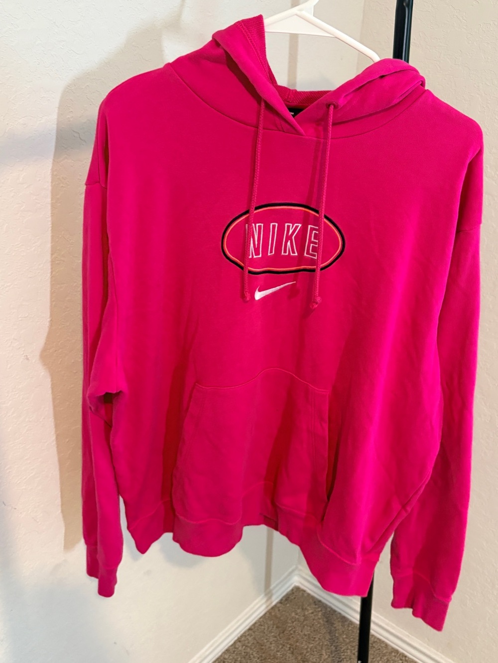 Nike Bright Pink  Hoodie with Embroidered Logo